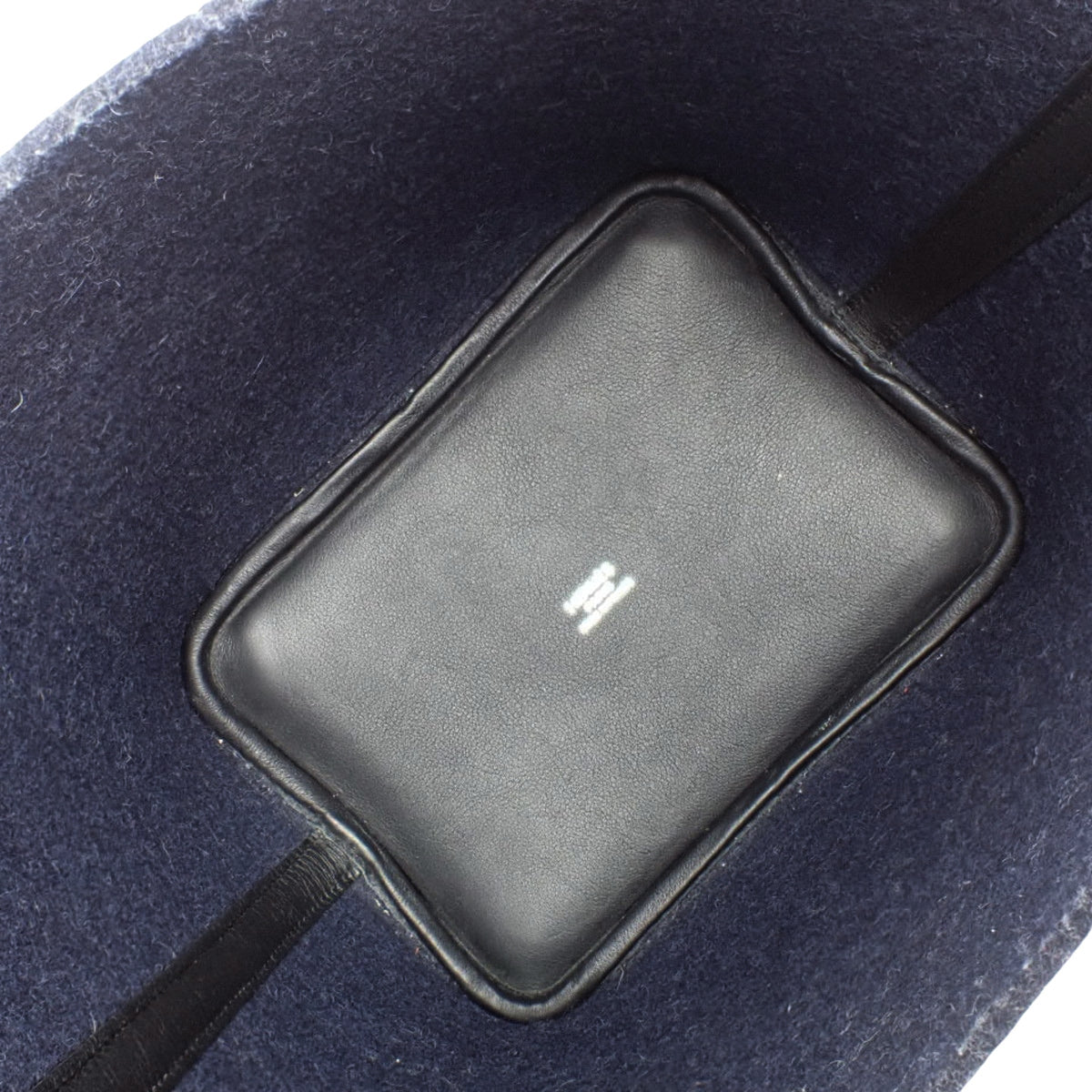 Picotin Lock PM Felt Case, Swift Blue Nuit, Silver Hardware, Y Stamp