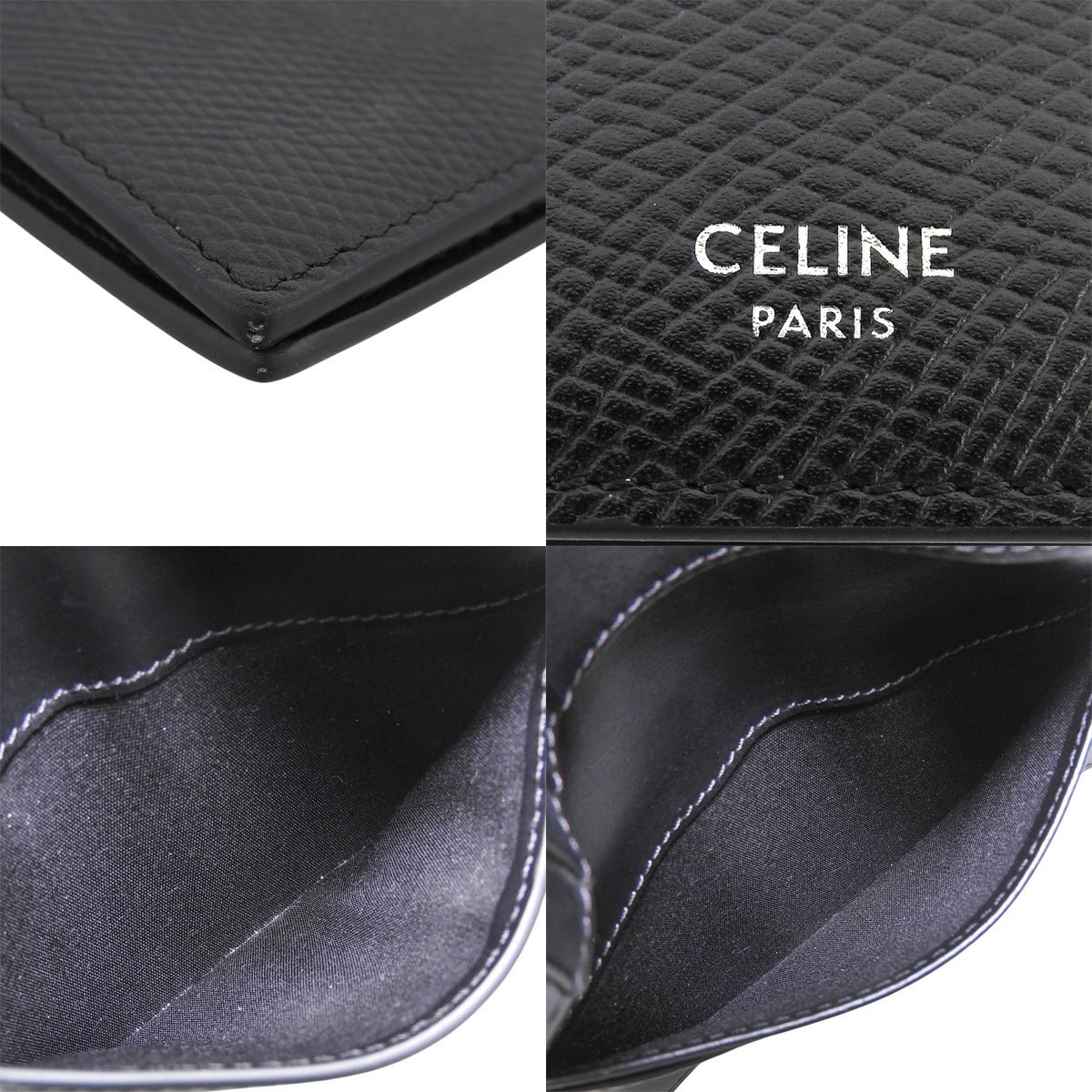 黑色粒面小牛皮竖款卡包 10K873GTH.38SI