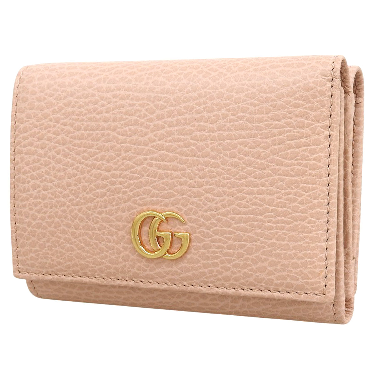 GGマーモント 三つ折り財布 レザー ピンク 474746