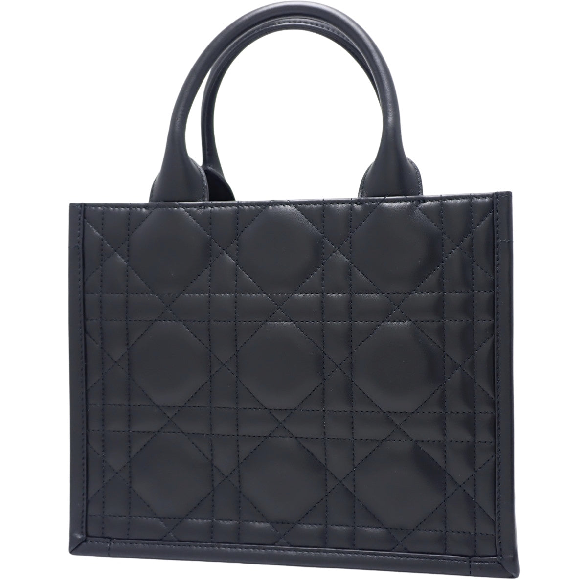 Macrocannage Book Tote, Small, Calfskin, Black, M1325OWHP_M900