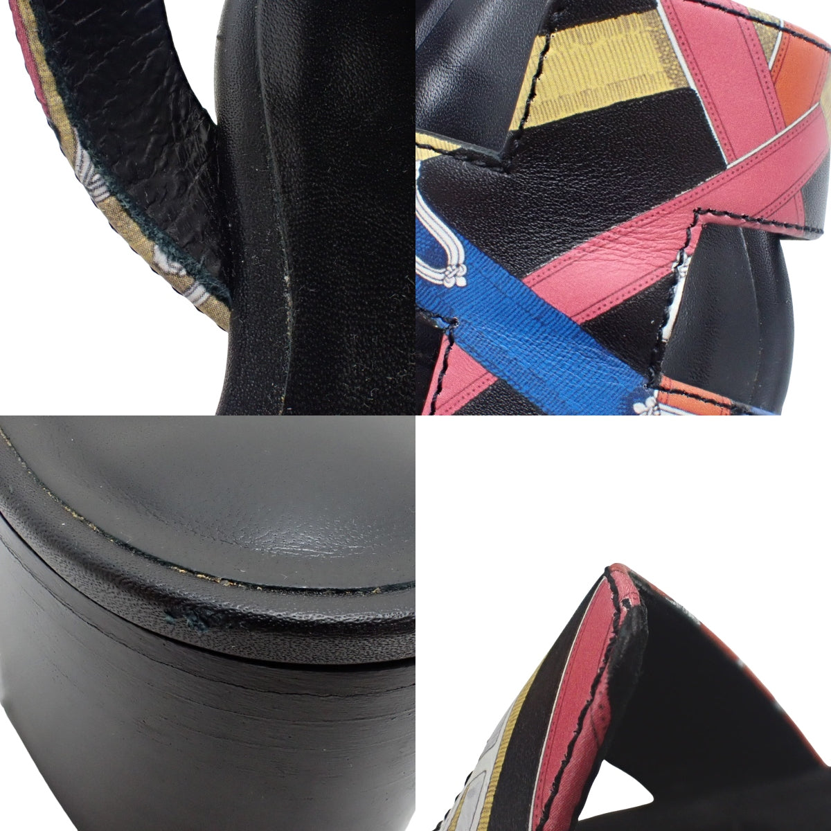 Oasis Sandals 37 1/2 Black Multicolor