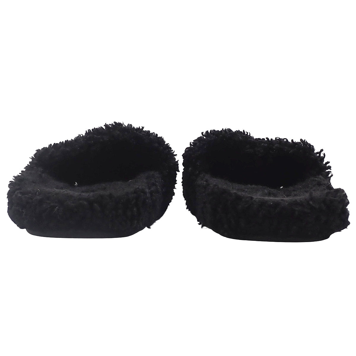 毛茸茸的敞篷骡子鞋 38