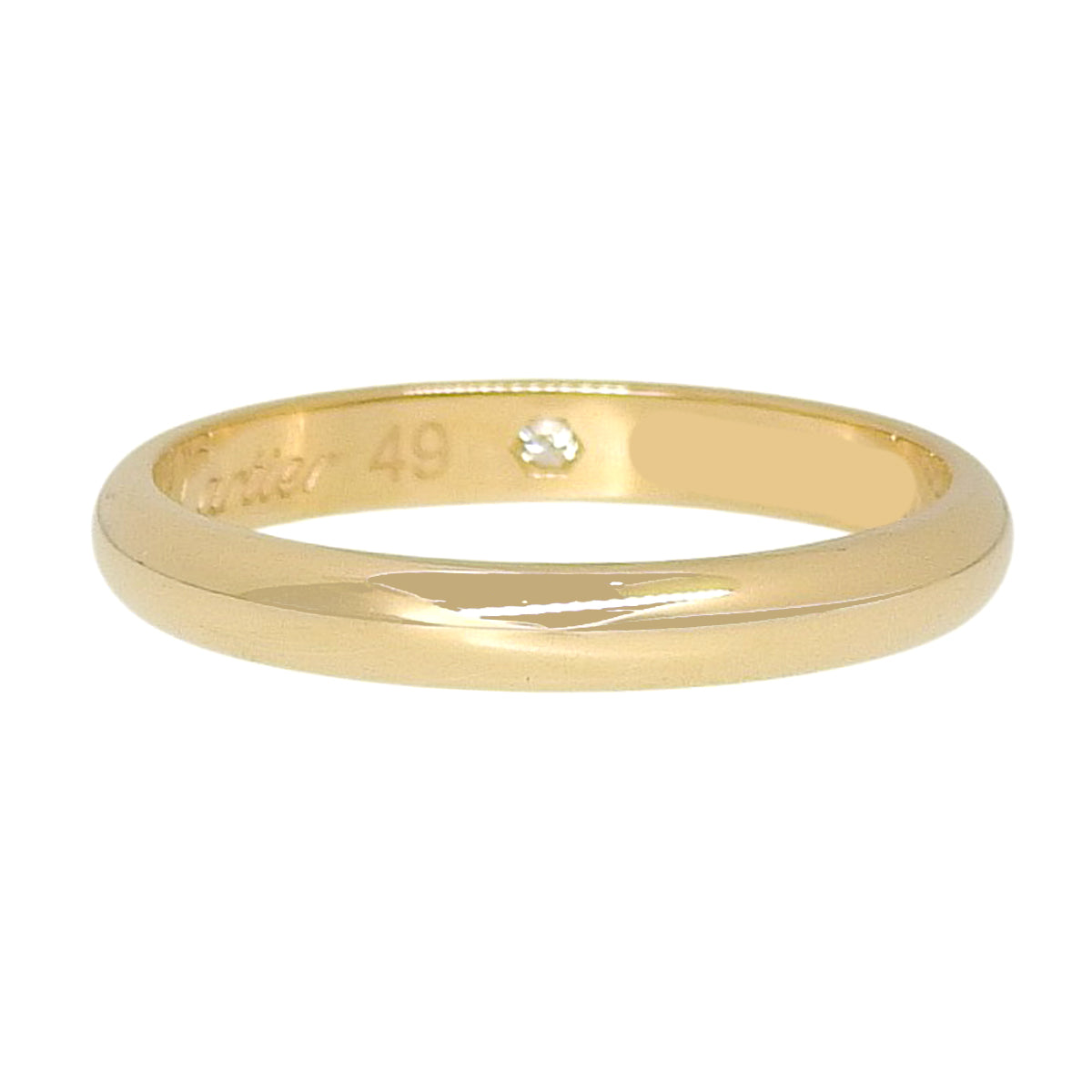 ウエディングリング ダイヤモンド K18YG 2.2g 1PD