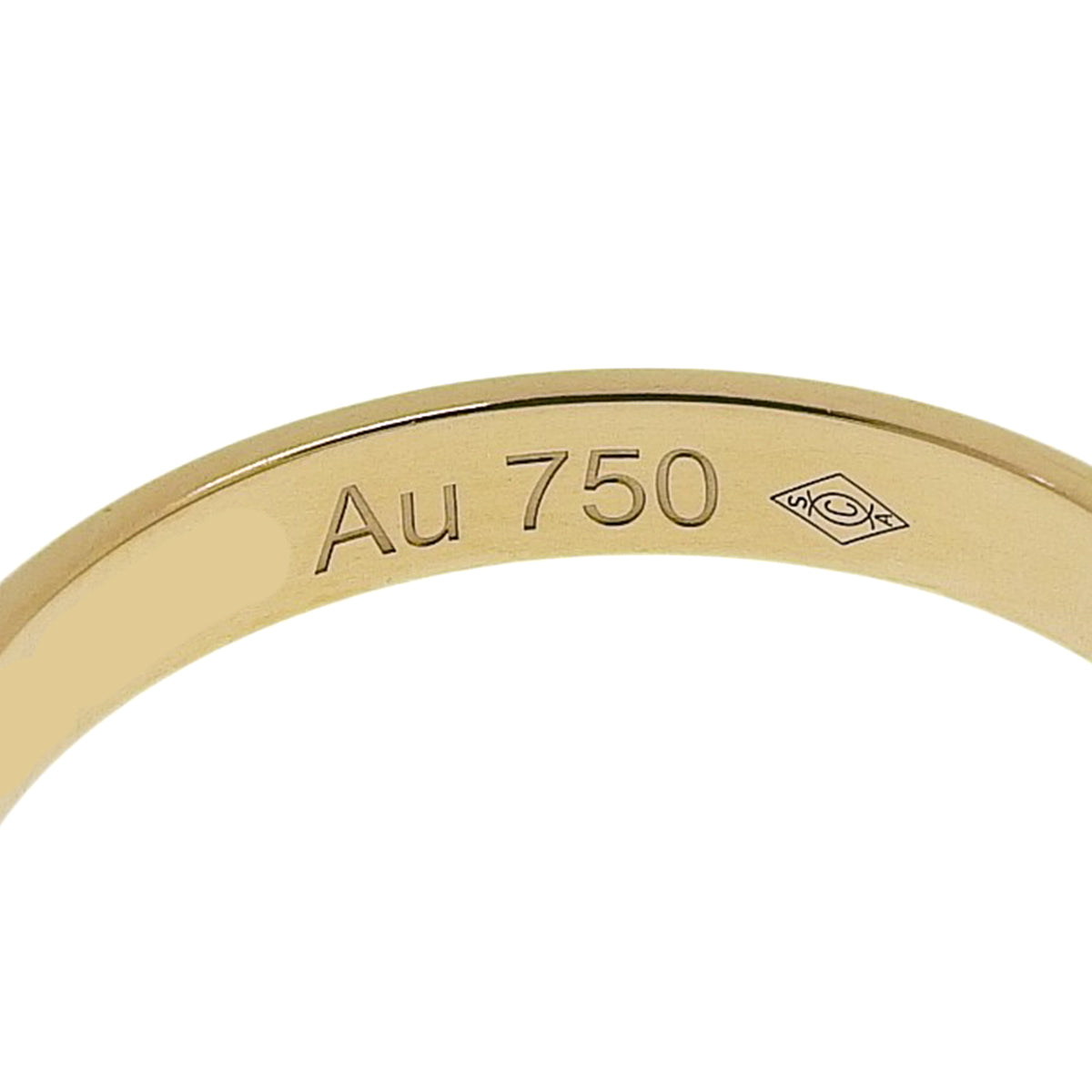 ウエディングリング ダイヤモンド K18YG 2.2g 1PD