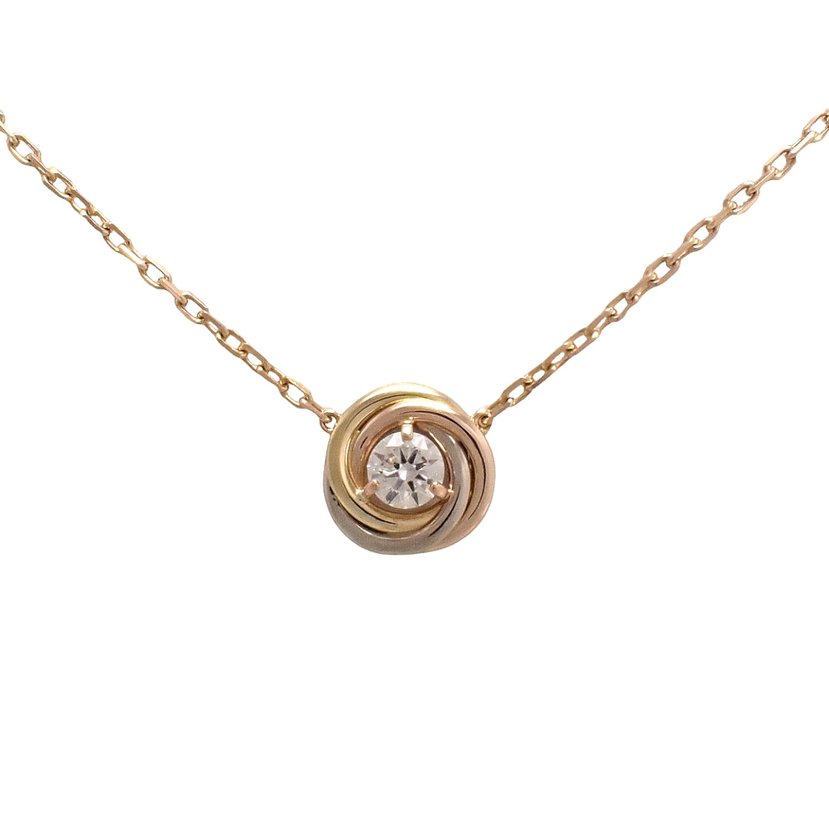 Trinity Necklace Diamond K18YG K18PG K18WG 2.9g