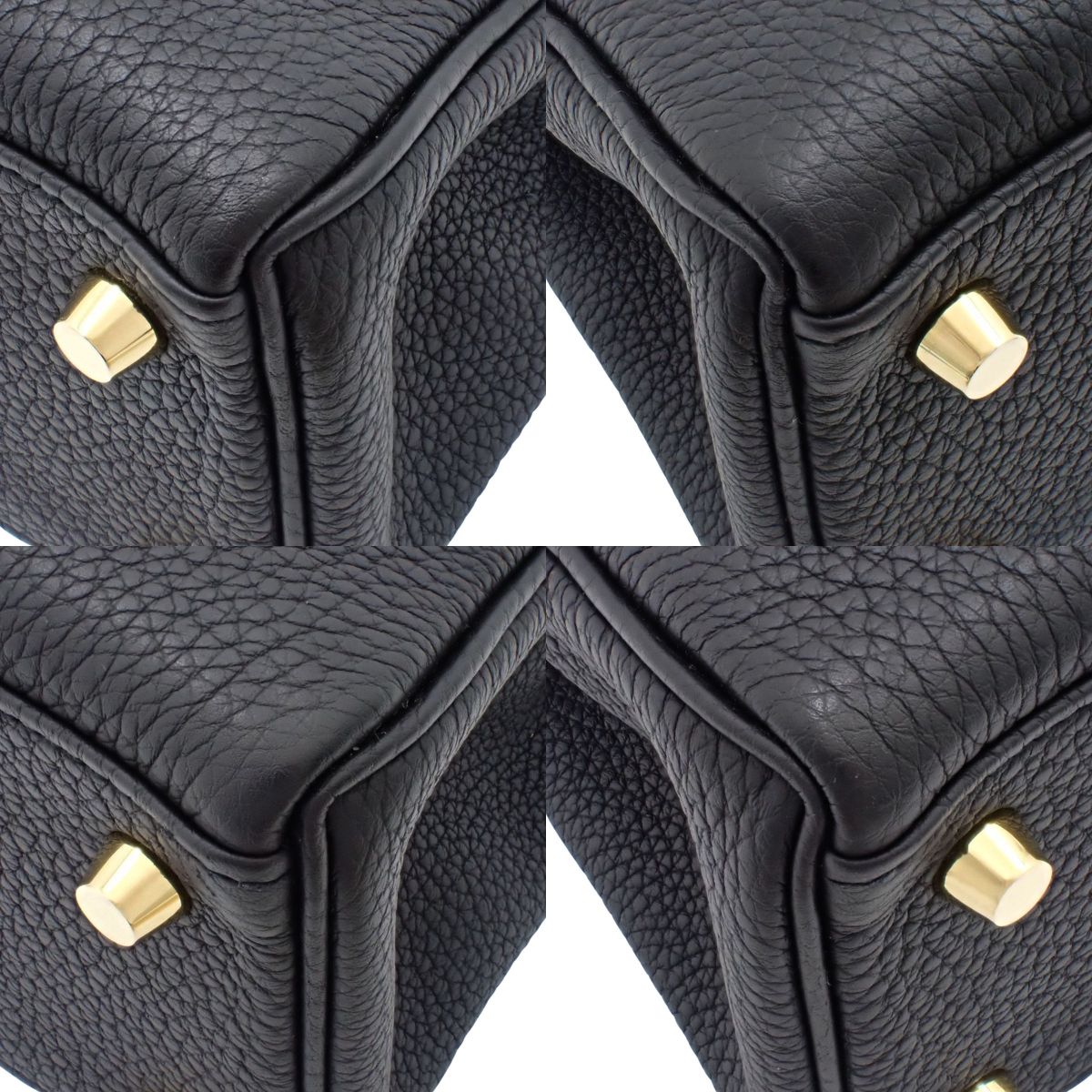 ケリー25 (内縫い) トゴ ブラック ゴールド金具 U刻印