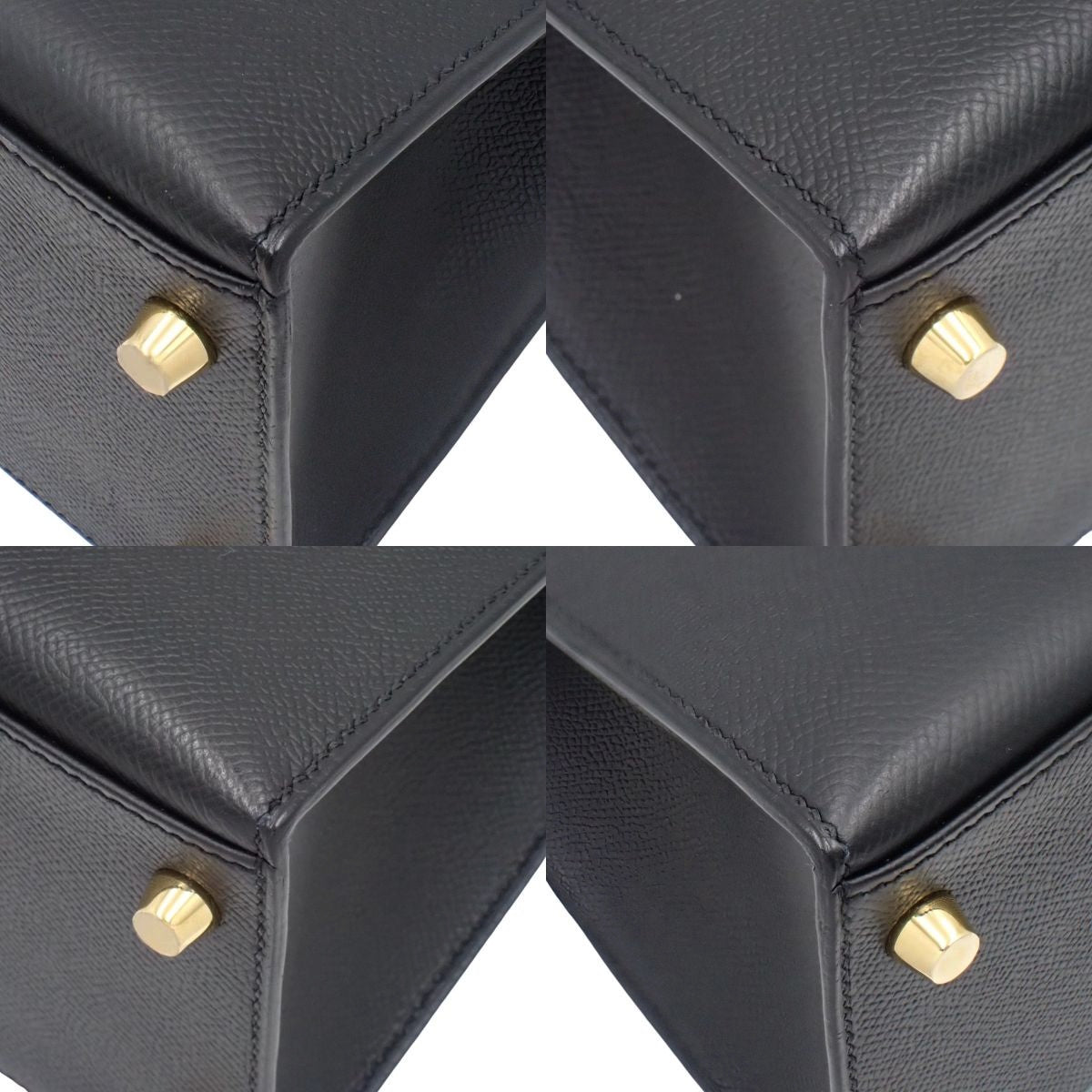 ケリー28 (外縫い) ヴォーエプソン ブラック ゴールド金具 C刻印