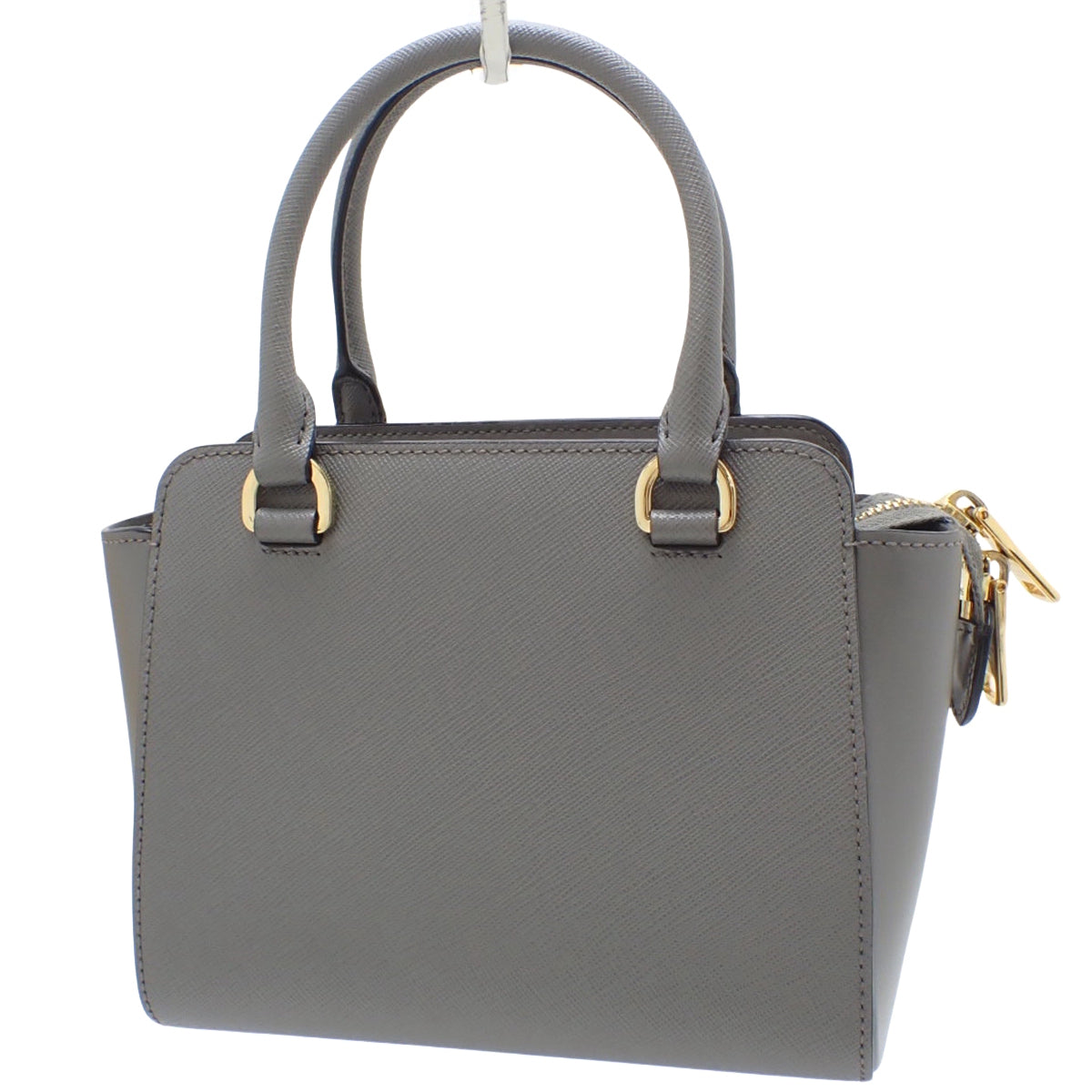 Mini bag in grey Saffiano leather 1BA380