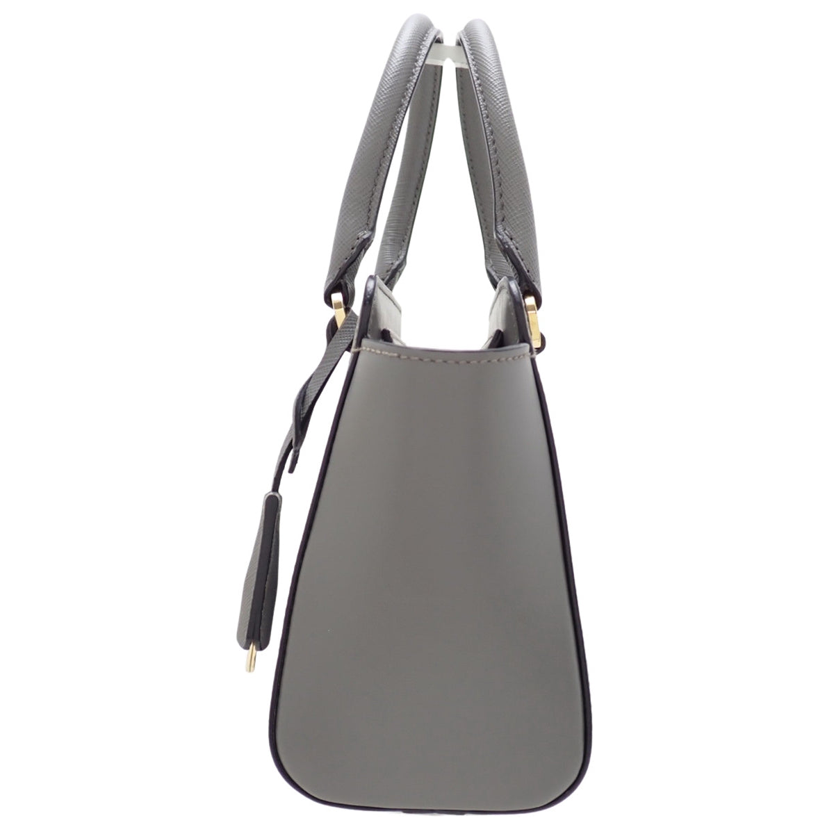 Mini bag in grey Saffiano leather 1BA380