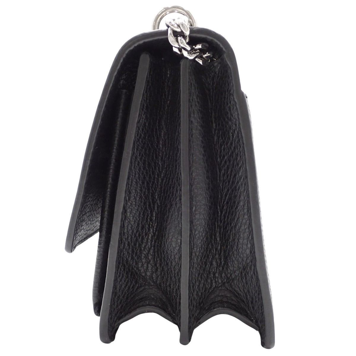 日落中号皮革黑色442906,两用包,可肩背或斜挎,饰有YSL标志。