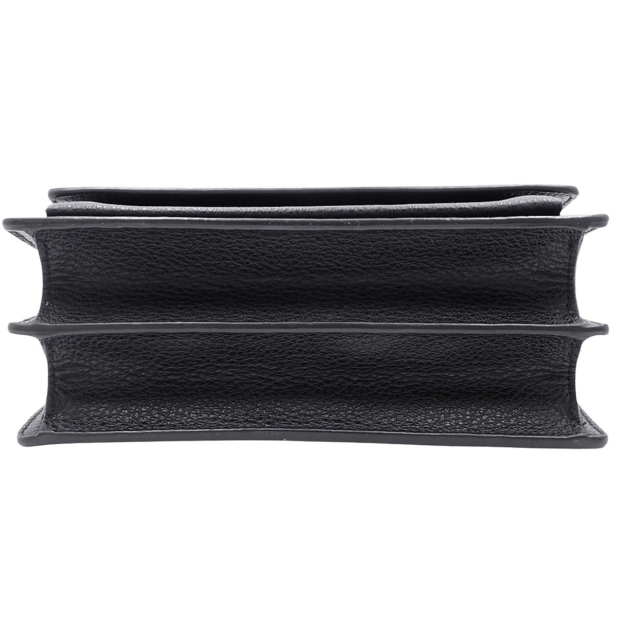 日落中号皮革黑色442906,两用包,可肩背或斜挎,饰有YSL标志。