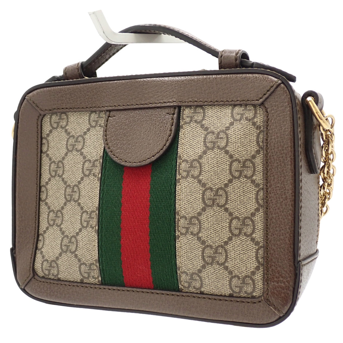 オフィディア ミニチェーンショルダーバッグ GGスプリームキャンバス エボニー/ベージュ 602576