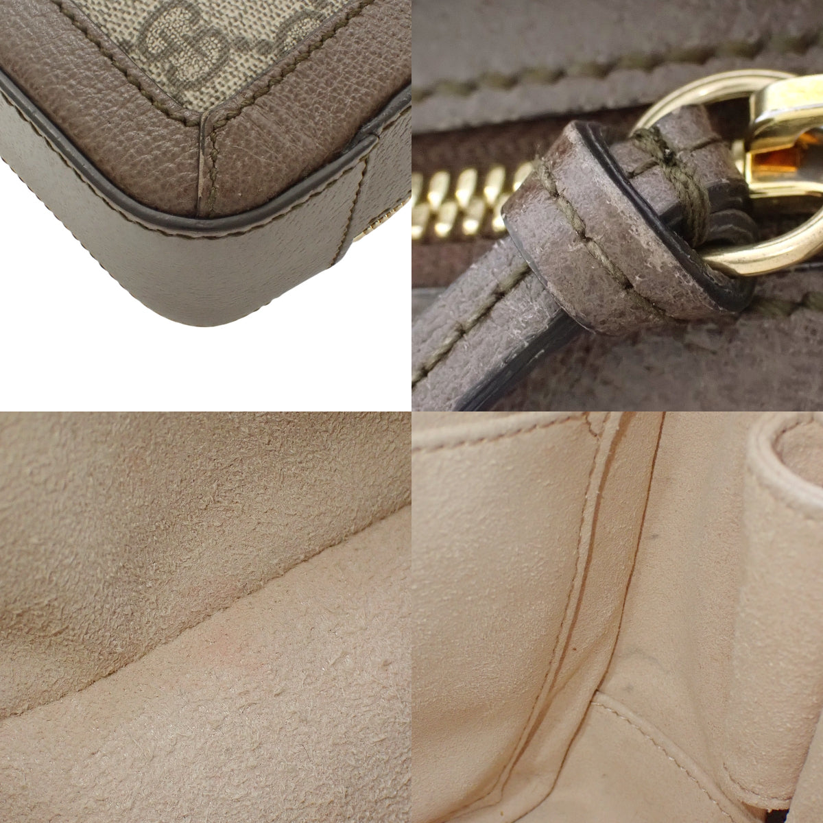 オフィディア ミニチェーンショルダーバッグ GGスプリームキャンバス エボニー/ベージュ 602576