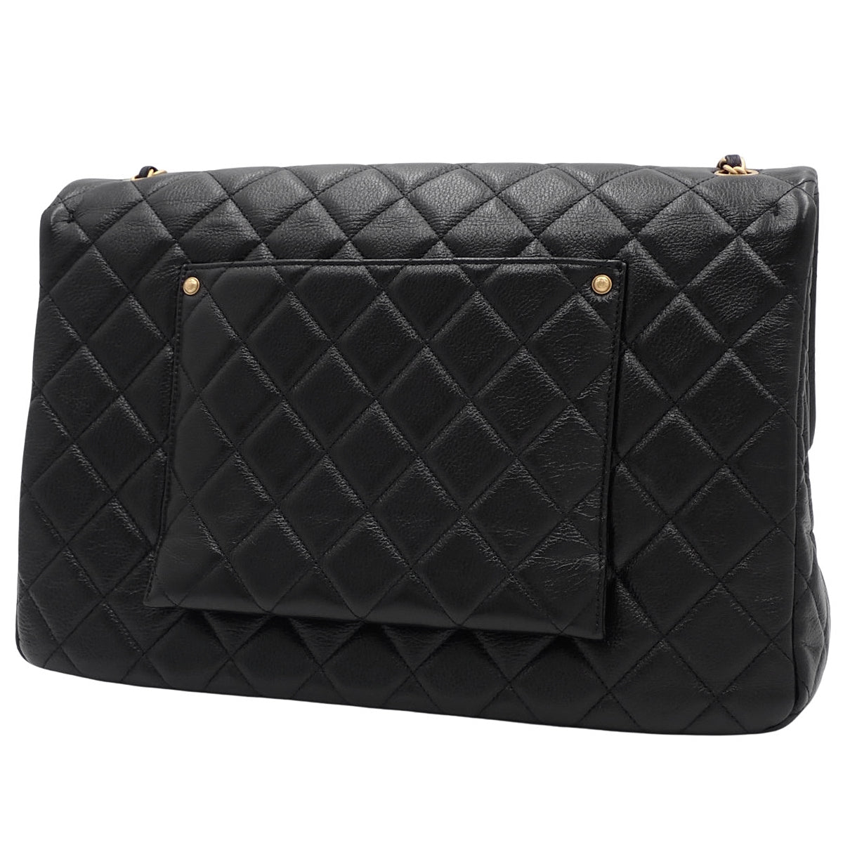 マトラッセ ココマーク チェーンショルダーバッグ カーフ ブラック