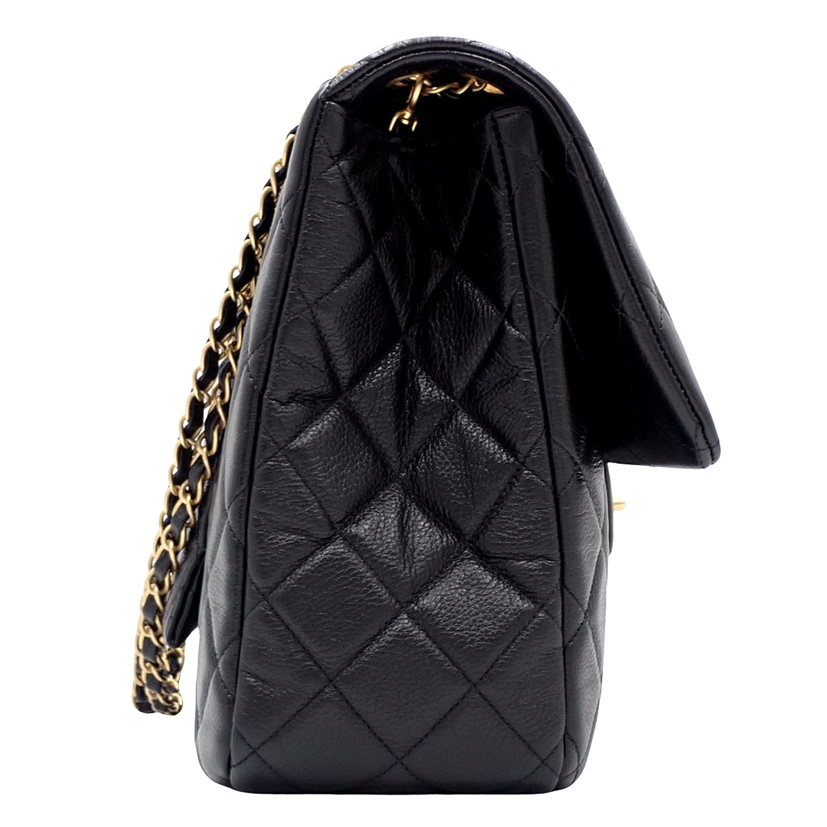 マトラッセ ココマーク チェーンショルダーバッグ カーフ ブラック