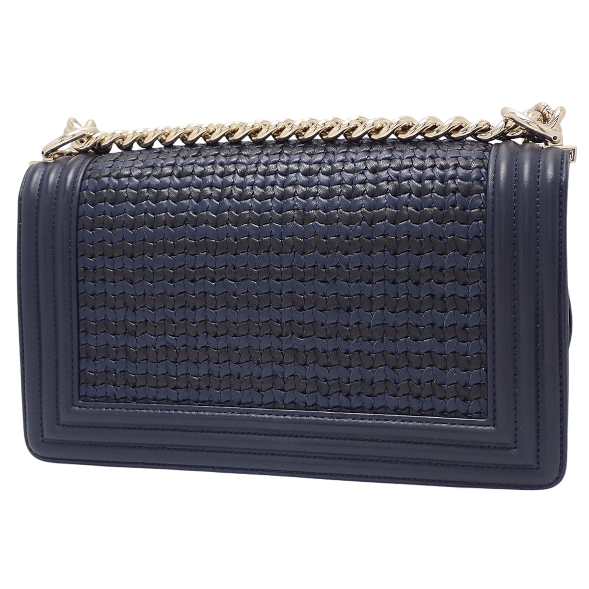 ボーイシャネル ココマーク チェーンショルダー ネイビー