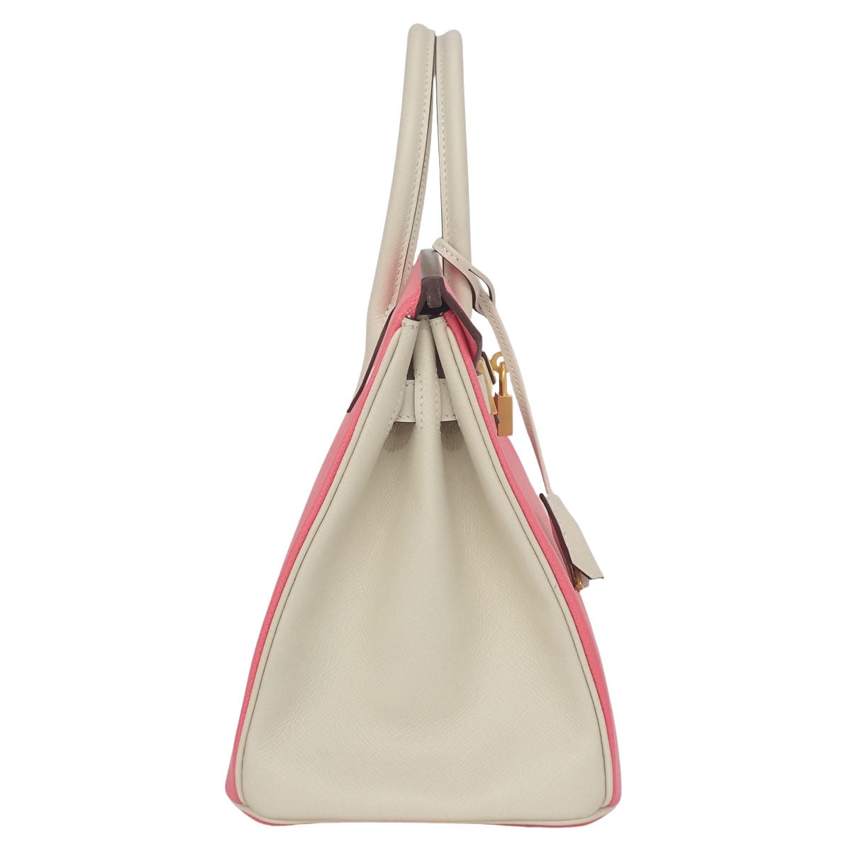 バーキン30 スペシャルオーダー ヴォーエプソン ローズアザレ/クレ ゴールド金具 C刻印