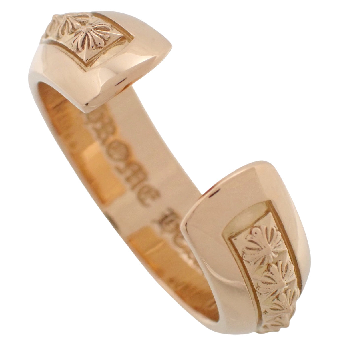 CH Plus Pyramid Open Band Ring in Pink Gold