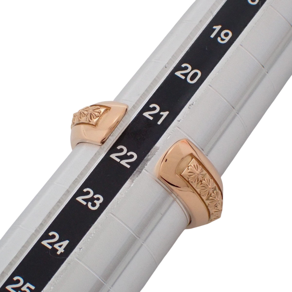 CH Plus Pyramid Open Band Ring in Pink Gold