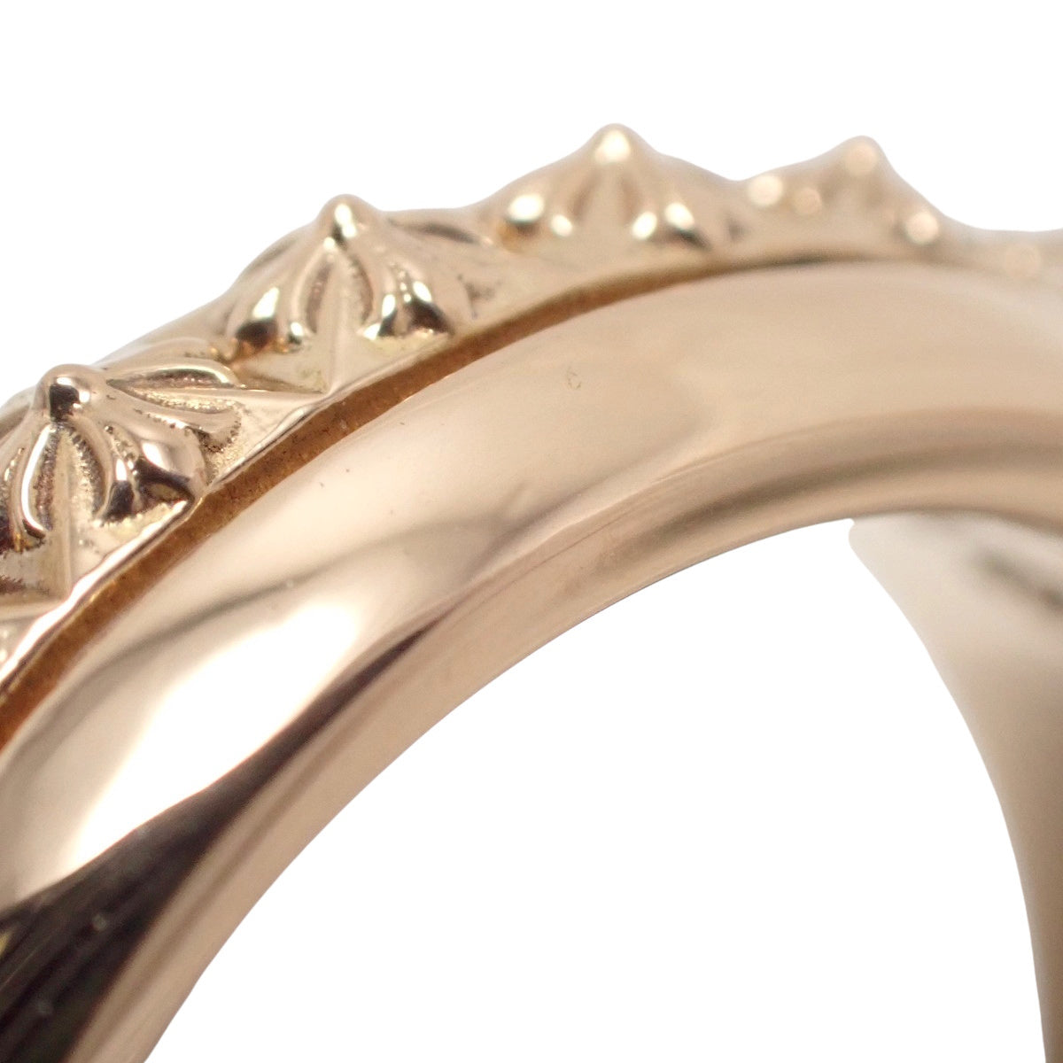 CH Plus Pyramid Open Band Ring in Pink Gold