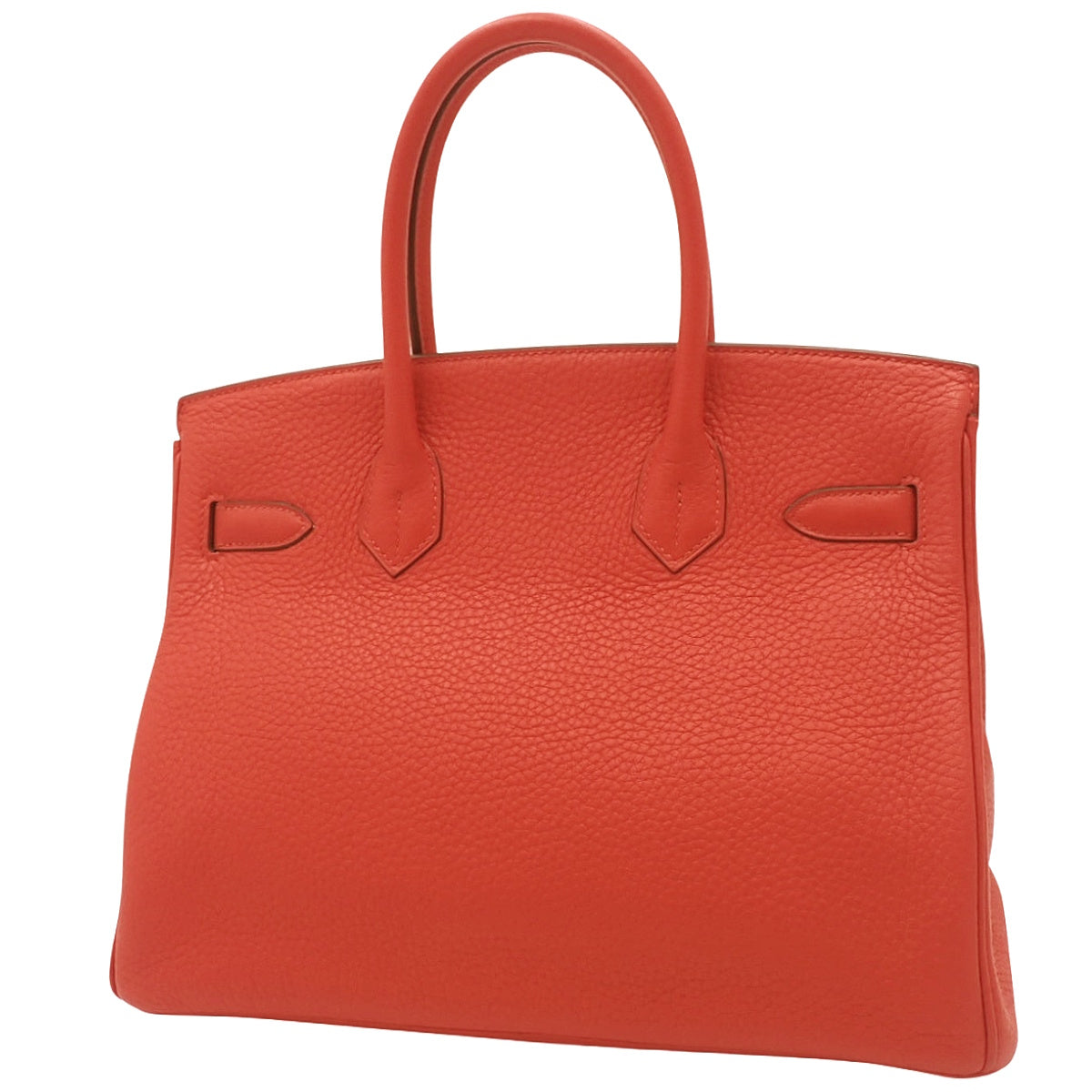 Birkin 30 in Taurillon Clemence Rouge Tomato with gold hardware and X stamp