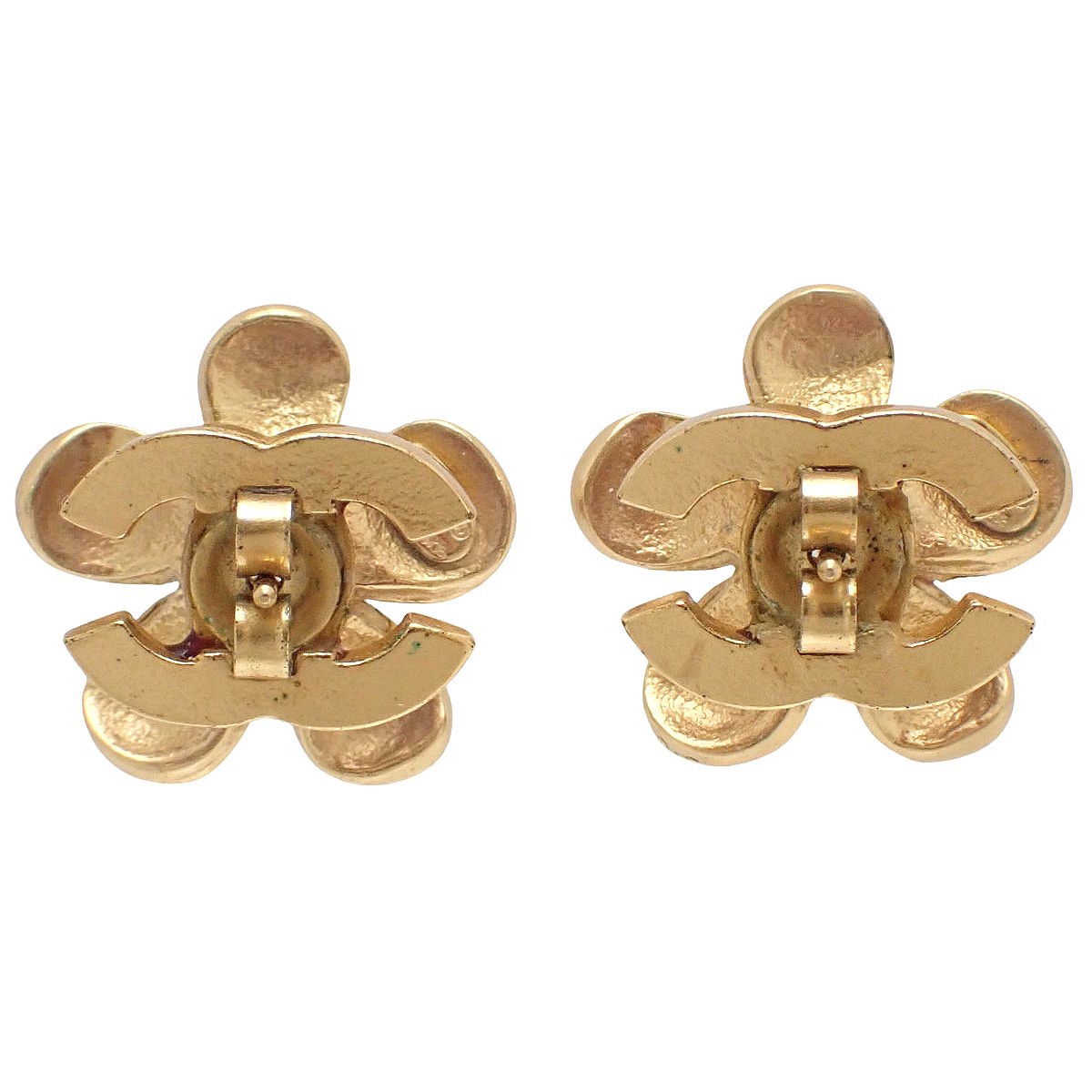 ココマーク フラワー ピアス メタル(GP)