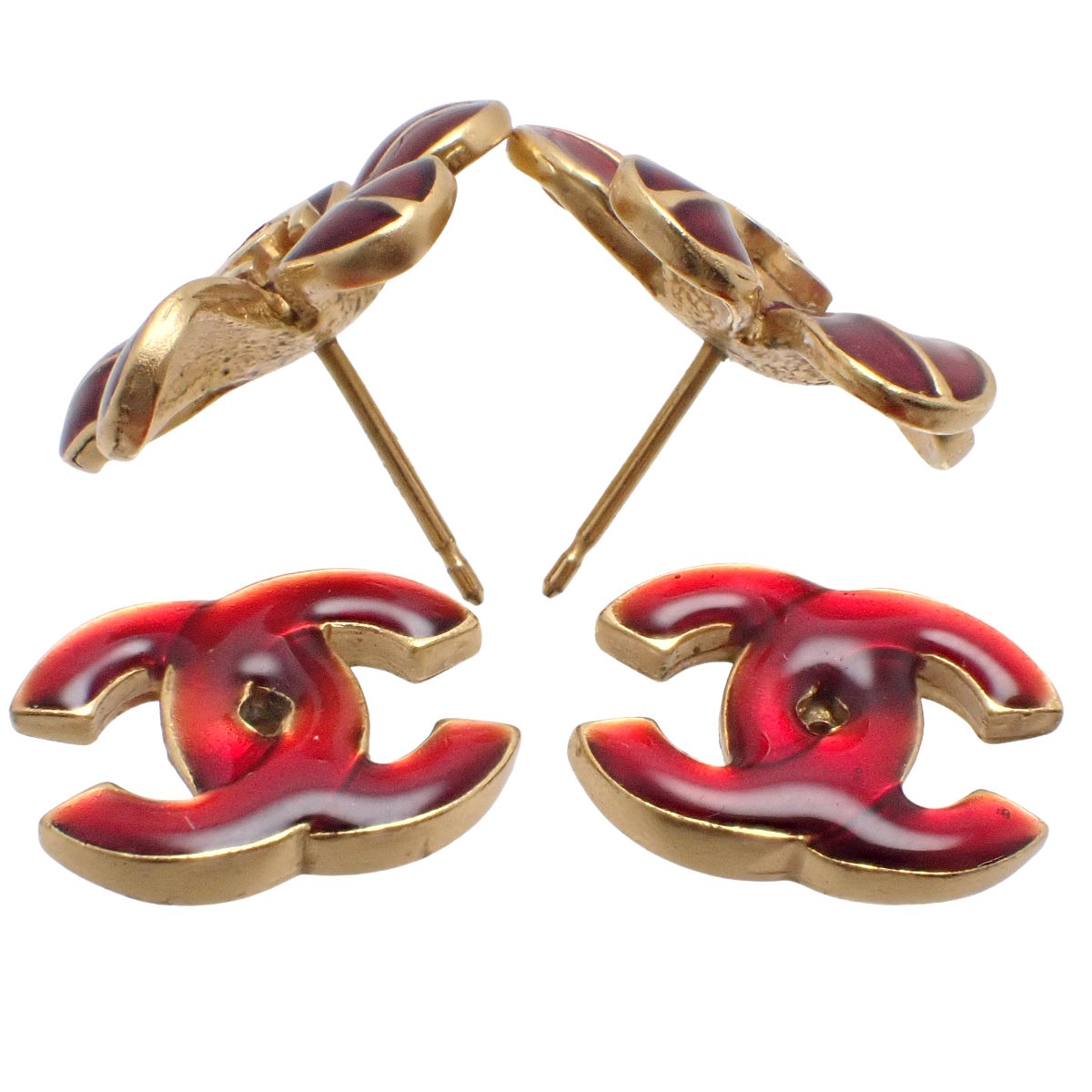 ココマーク フラワー ピアス メタル(GP)