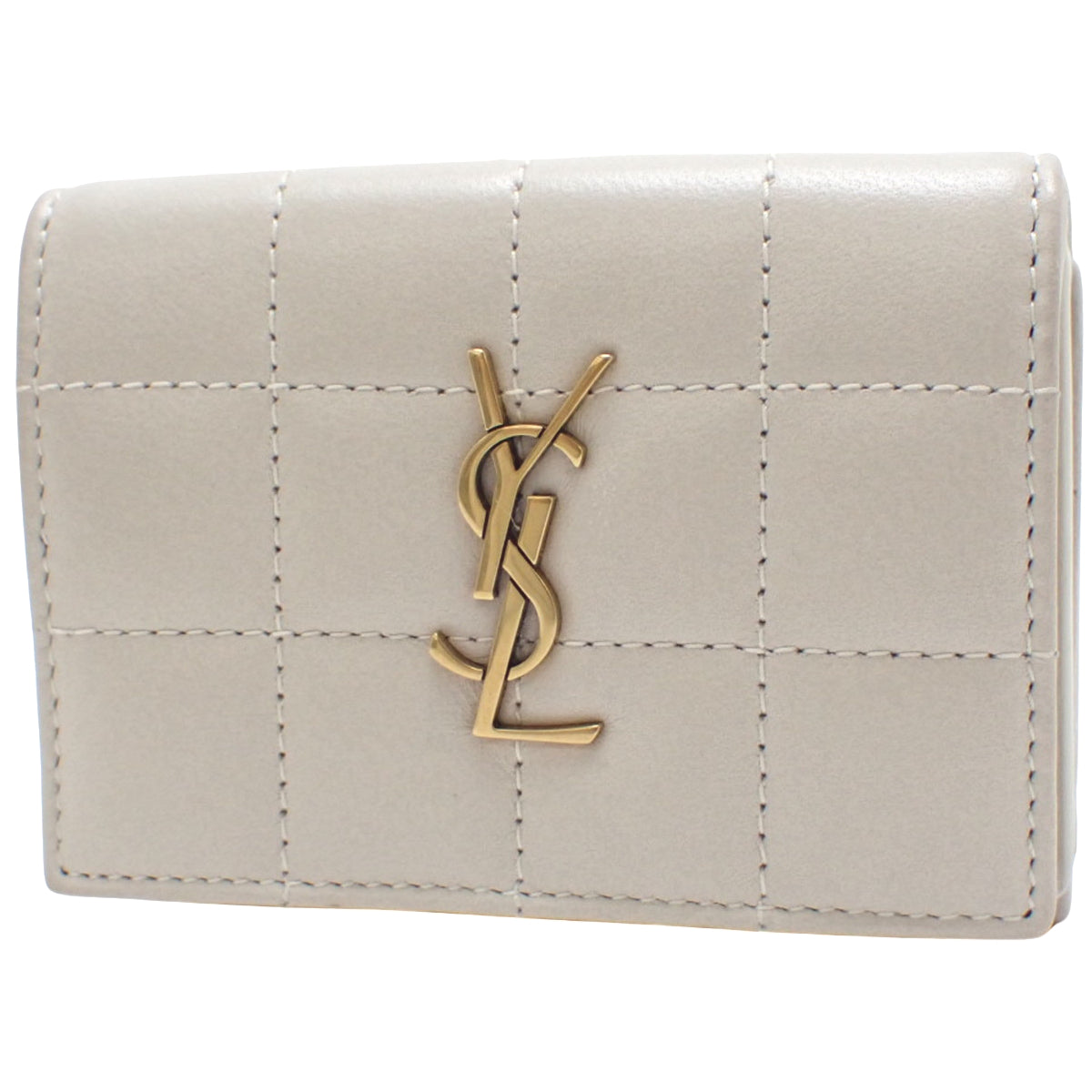 カサンドラ マトラッセ 3つ折りウォレット レザー ライトグレー 787557