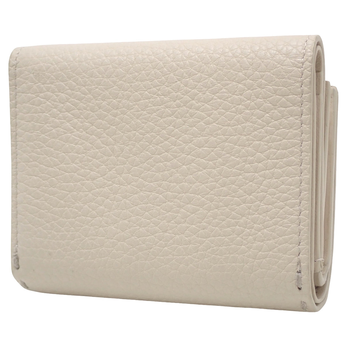 セレリア ピーカブー マイクロ 三つ折り財布 カーフ アイボリー ベージュ 8M0499