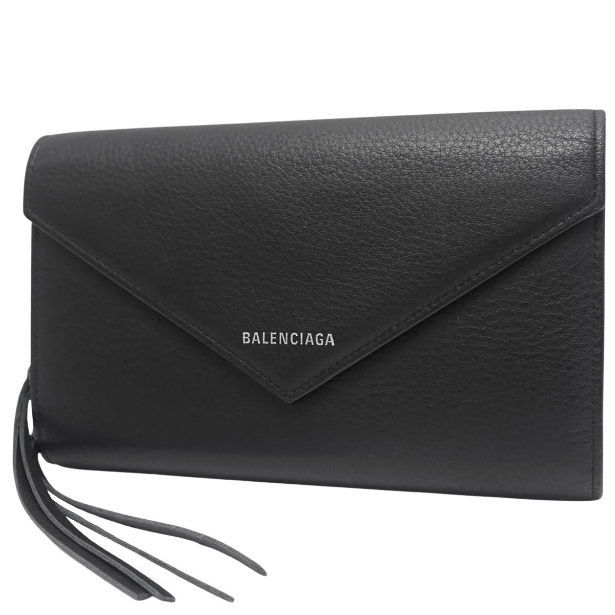 Paper Long Wallet Leather Black 371661