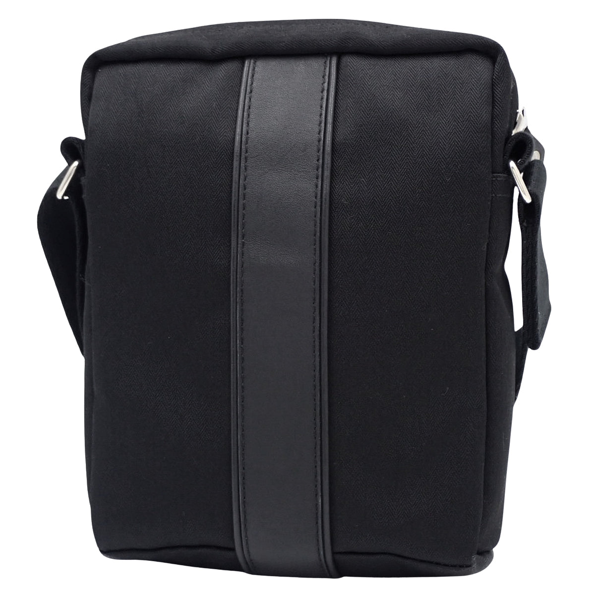 アカプルコ バンドリエールPM トワルシェブロン レザー ブラック シルバー金具