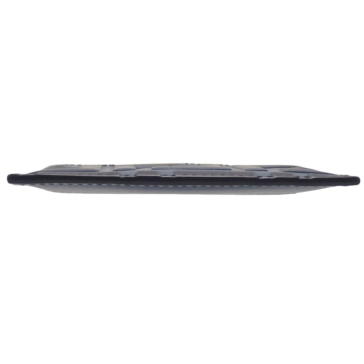 Zucca pattern leather card case in navy and black (7M0164)