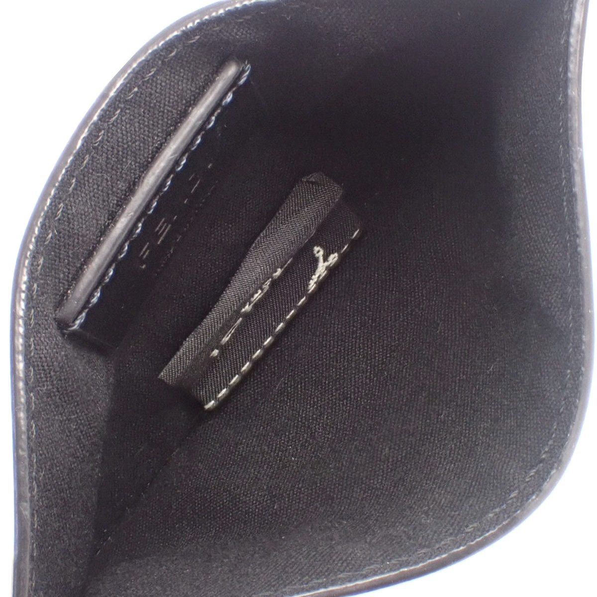 Zucca pattern leather card case in navy and black (7M0164)