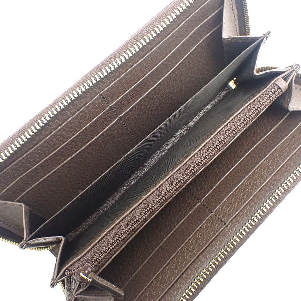 オフィディア GG ジップアラウンドウォレット エボニー/ベージュ 523154