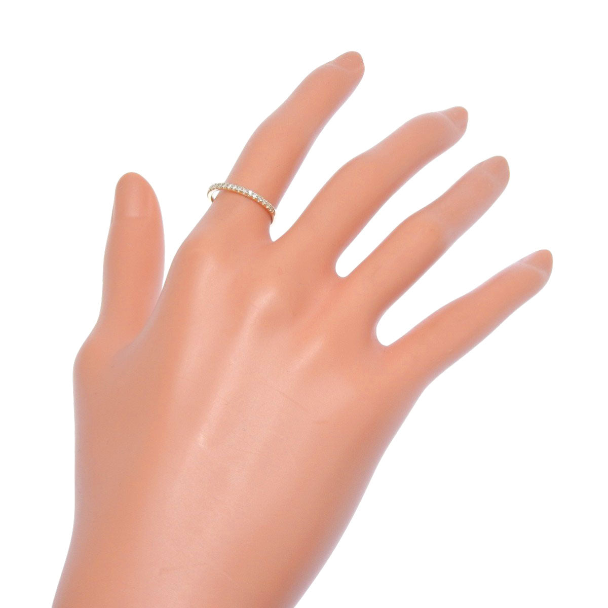 Half Eternity Ring D0.13 Yellow Gold K10YG Size 10.5 (50.5) 1.0g