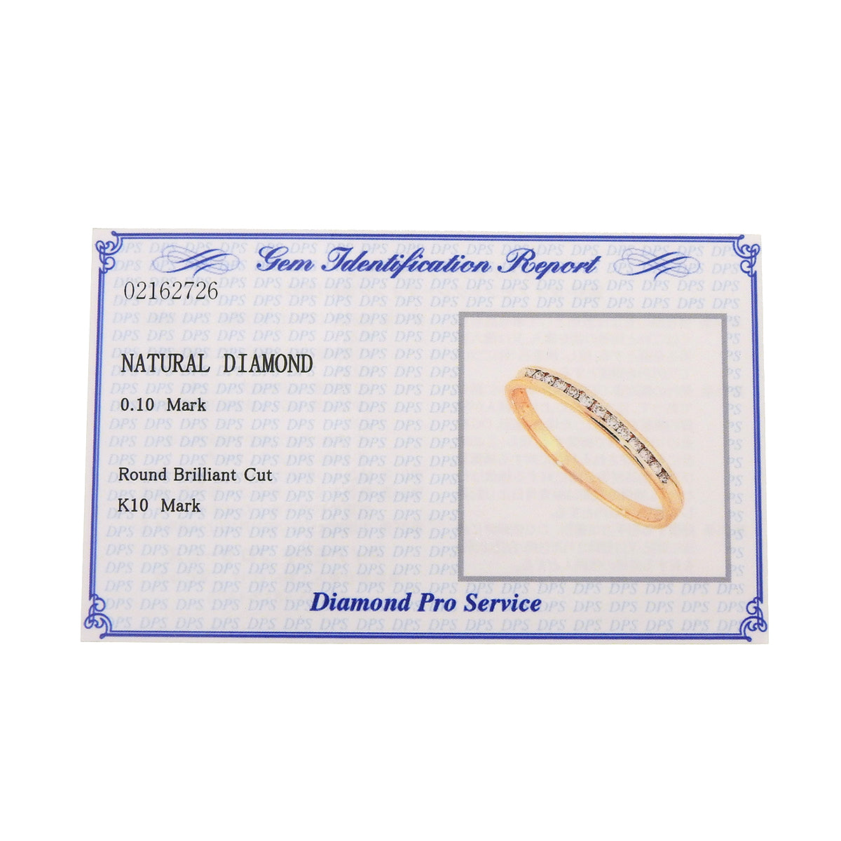 Diamond Ring D0.10 K10PG 0.9g