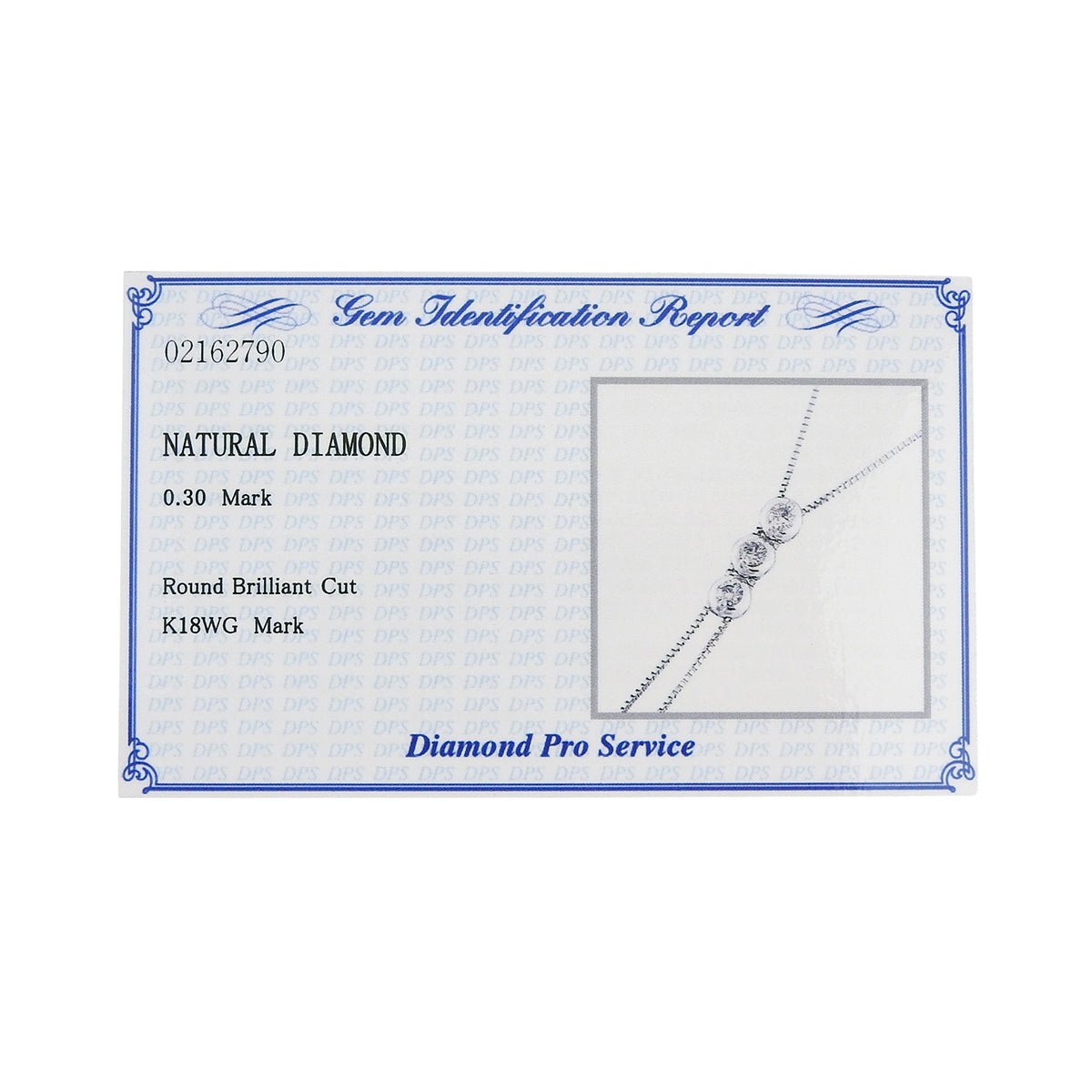 3PD ダイヤモンドネックレス D0.30 ホワイトゴールド K18WG 4.0g
