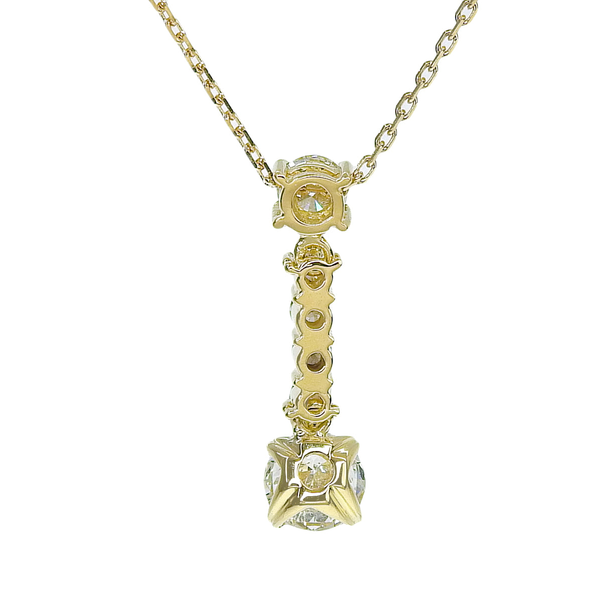 Diamond necklace D0.72 Yellow gold K18YG 2.5g