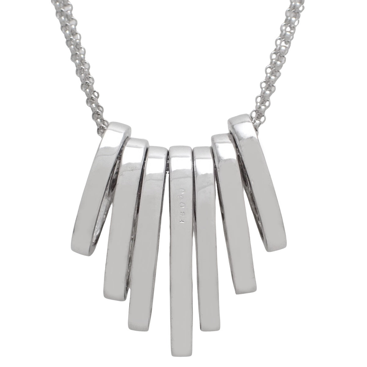 Triple Chain Diamond Necklace D0.30 White Gold K18WG 14.7g