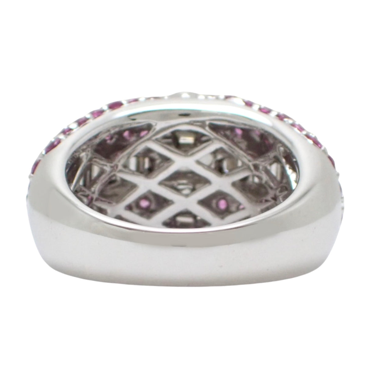 サファイヤ ダイヤモンドリング PS1.65/D0.55 ホワイトゴールド K18WG 11(51)号 11.7g