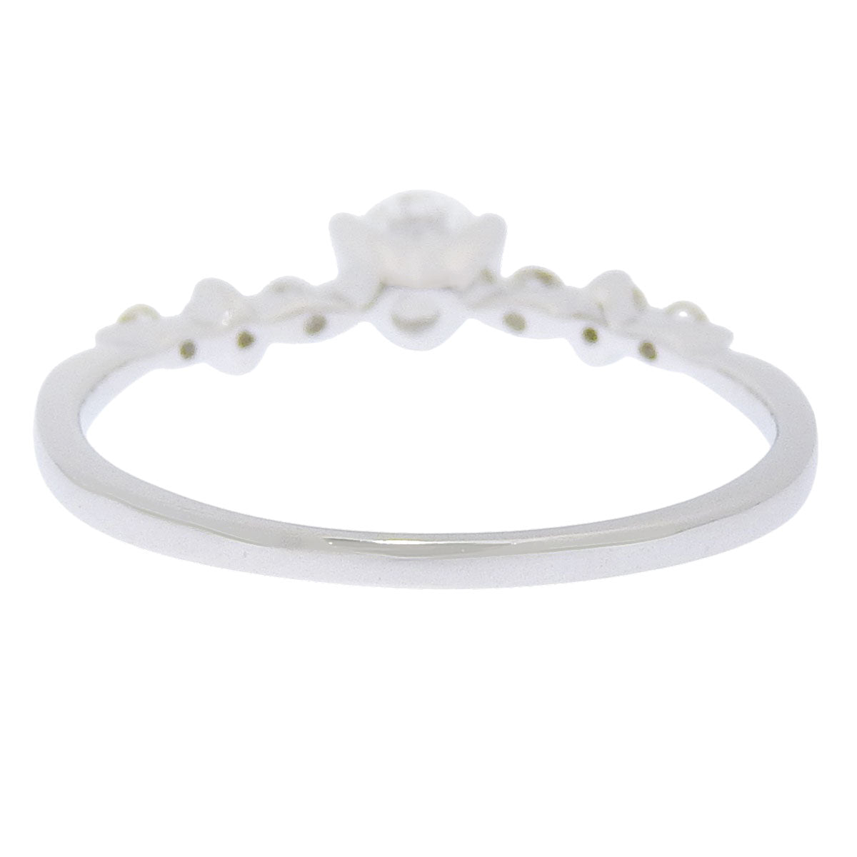 Diamond ring D0.30,0.12, white gold K18WG, size 14 (54), 1.6g