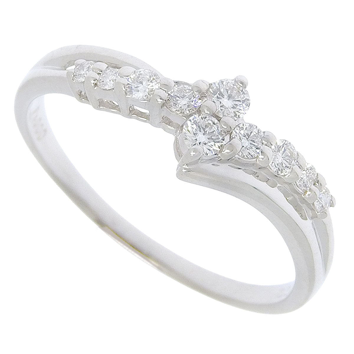 Diamond ring, D0.20, platinum Pt900, size 13 (53), 2.4g