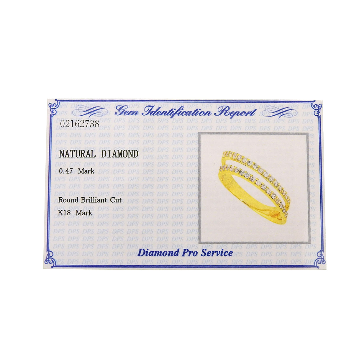 Diamond Ring D0.47 Yellow Gold K18YG 4.0g