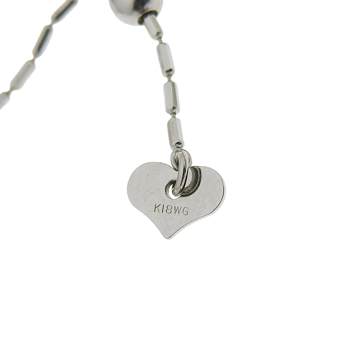 ルビー ダイヤモンド ネックレス R0.94/D0.20 ホワイトゴールド K18WG 5.0g