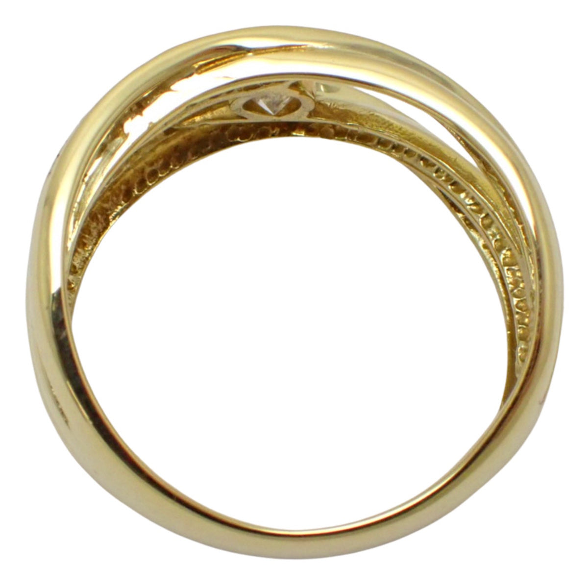 Diamond Ring D0.37 Yellow Gold K18YG Size 13(US) 5.8g