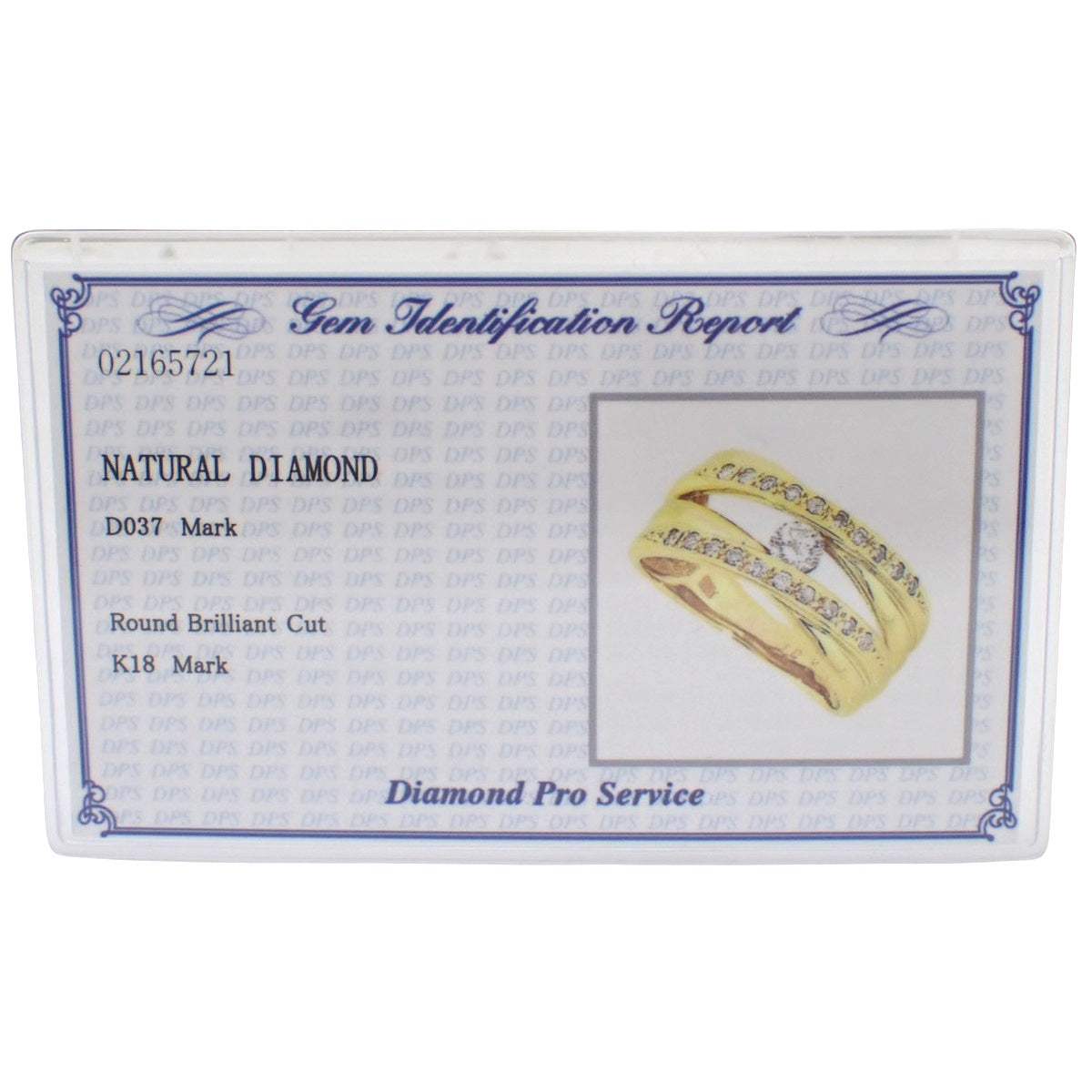 Diamond Ring D0.37 Yellow Gold K18YG Size 13(US) 5.8g