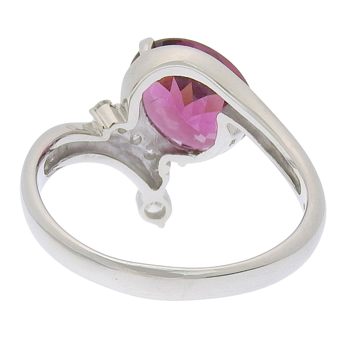 Rhodolite Garnet and Diamond Ring, RG3.03/D0.16, Pt900, Size 15 (55), 5.2g