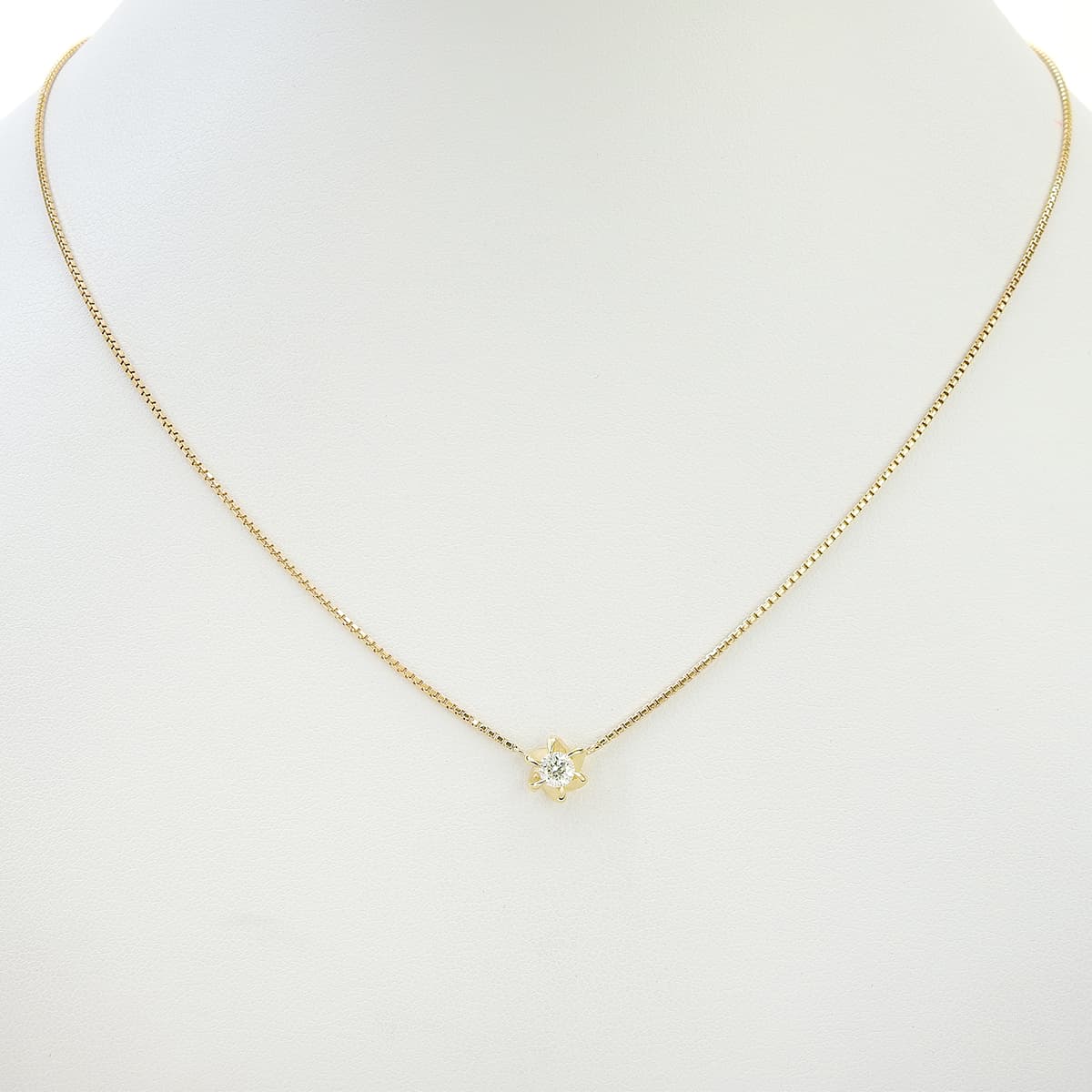 ダイヤモンド ネックレス D0.422 K18YG 3.0g
