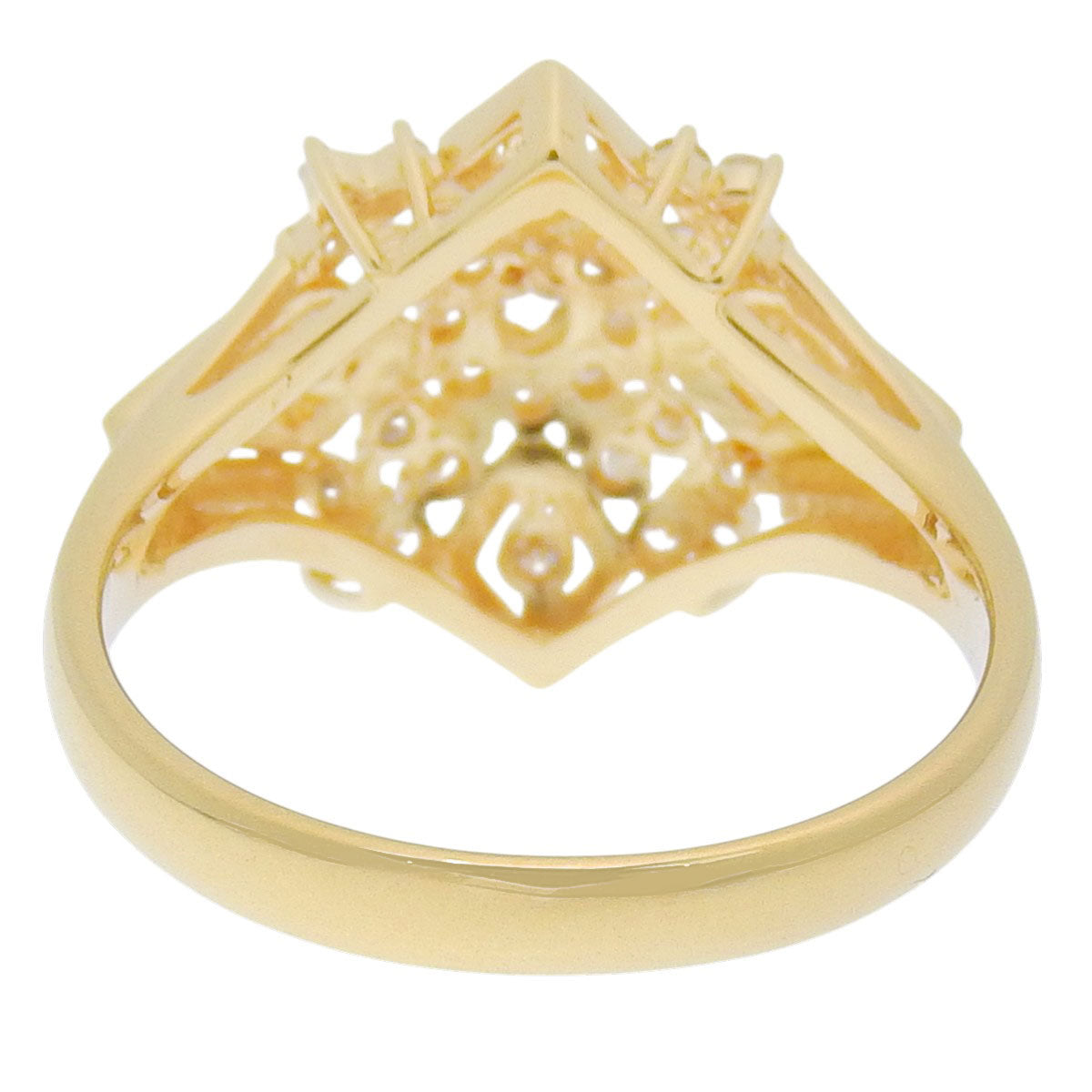 雪花形钻石戒指,D0.30,18K黄金,K18YG,11号(51),3.2克