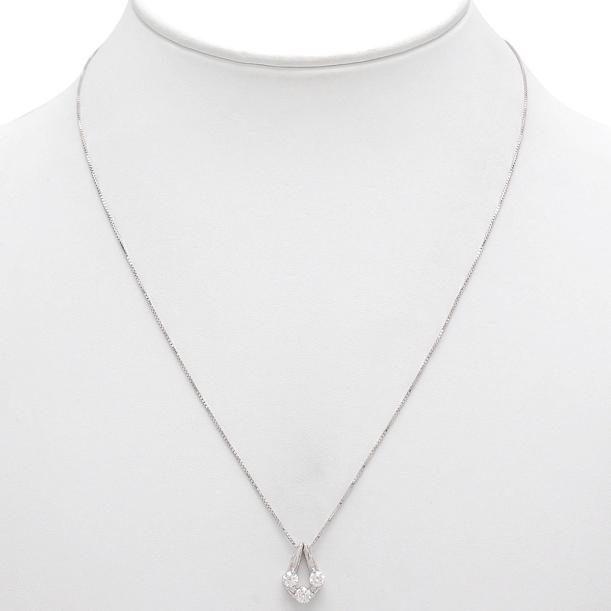 3PD ダイヤモンドネックレス D0.50 ホワイトゴールド K18WG 3.2g